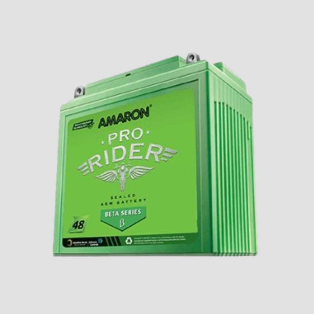 Amaron Pro Bike Rider Beta ABR-PR-APBTZ7L – 7Ah Two Wheeler Battery, 48-Month Warranty