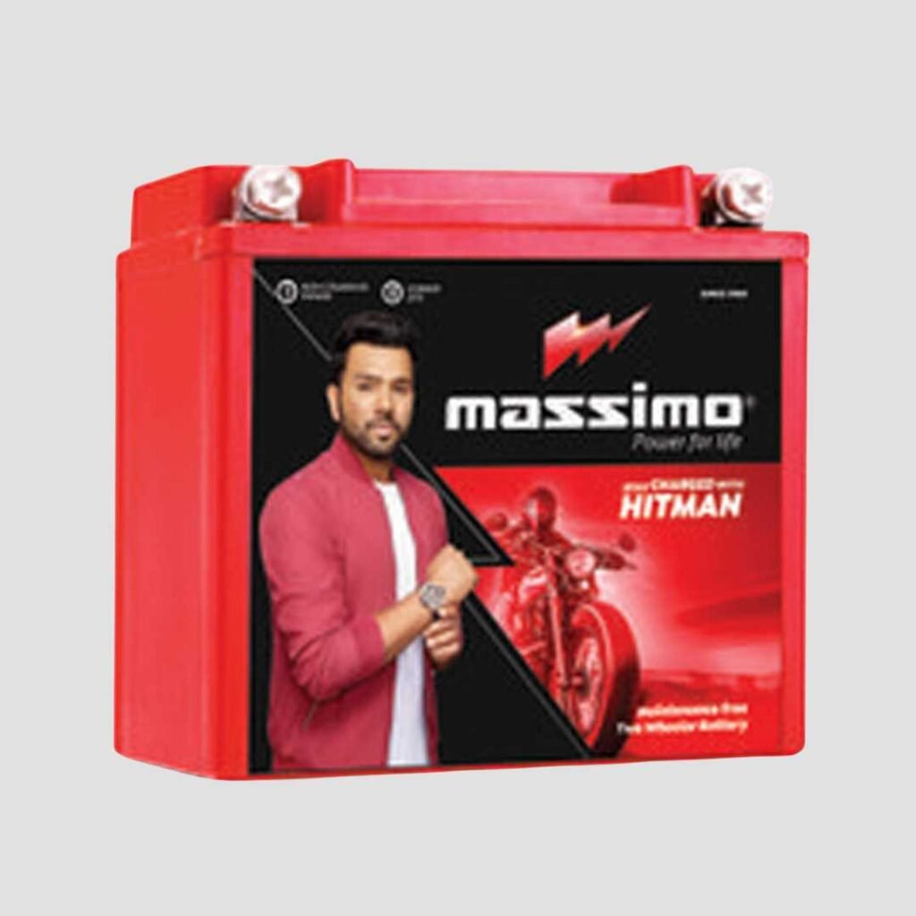 Massimo 12V9X50MF 12V Motorcycle Battery – Maintenance-Free, High Safety