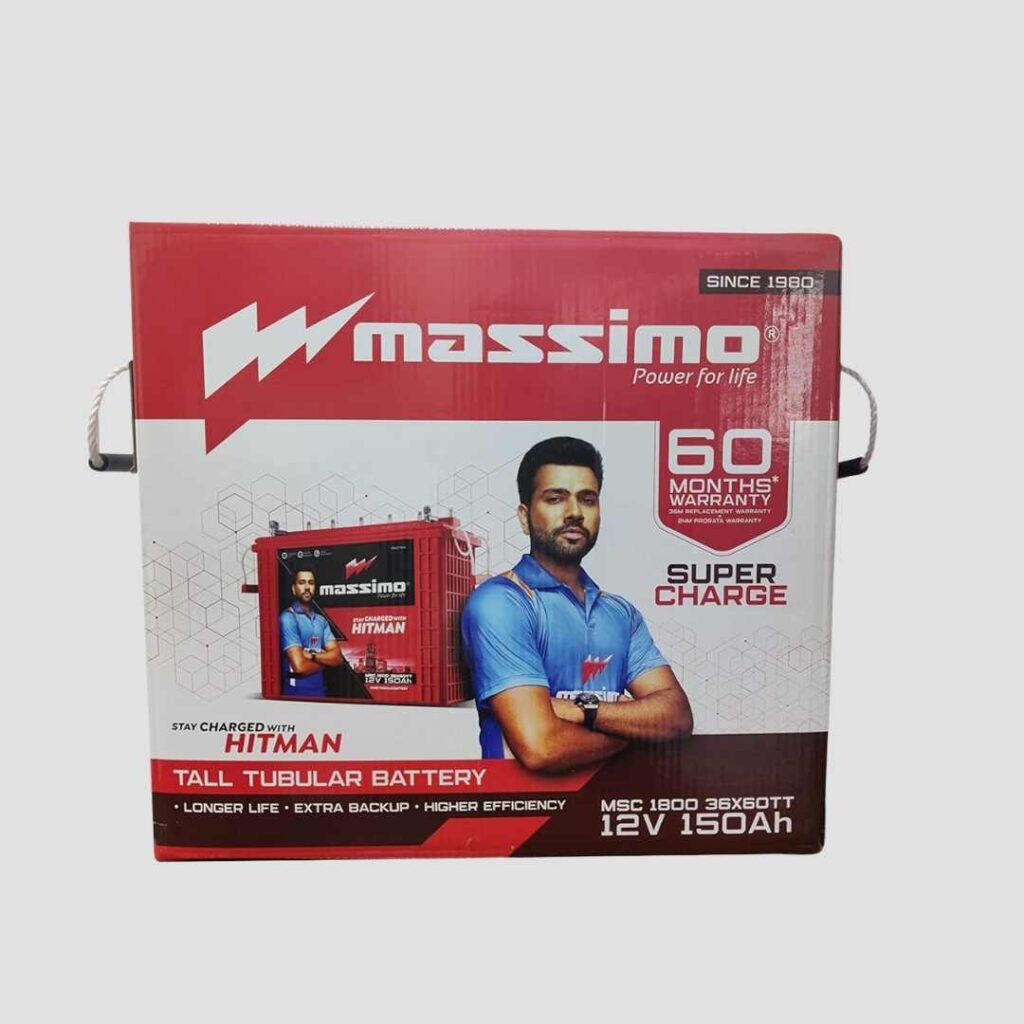 Massimo Super Charge MSC 1800 100Ah Tall Tubular Battery