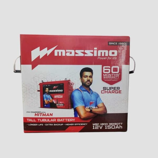 Massimo Super Charge MSC 1800 100Ah Tall Tubular Battery